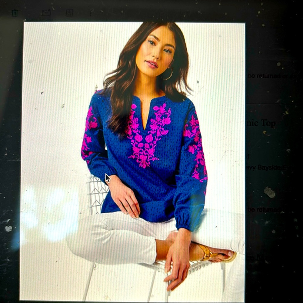 Lilly Pulitzer Emberline Eyelet Tunic Top